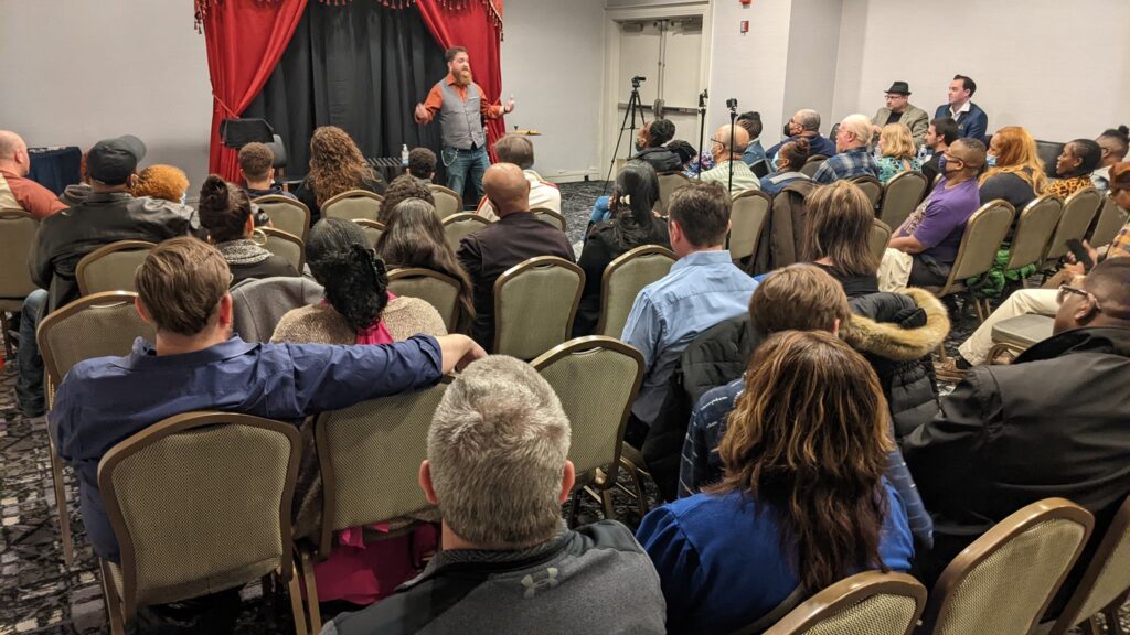 Performing for large audience